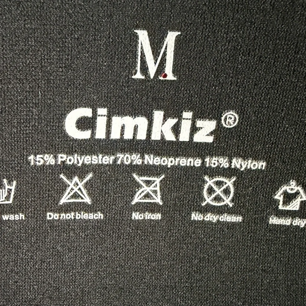 Cimkiz‎ Neoprene Sweat Vest Waist Trainer Zipper Black Size M Kardashians Cinch
